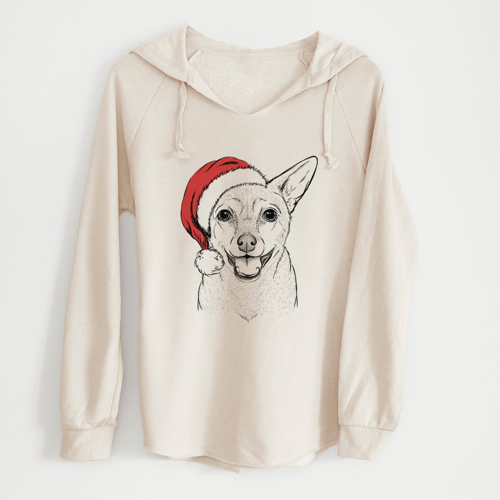 Santa Georgie the Chiweenie - Cali Wave Hooded Sweatshirt