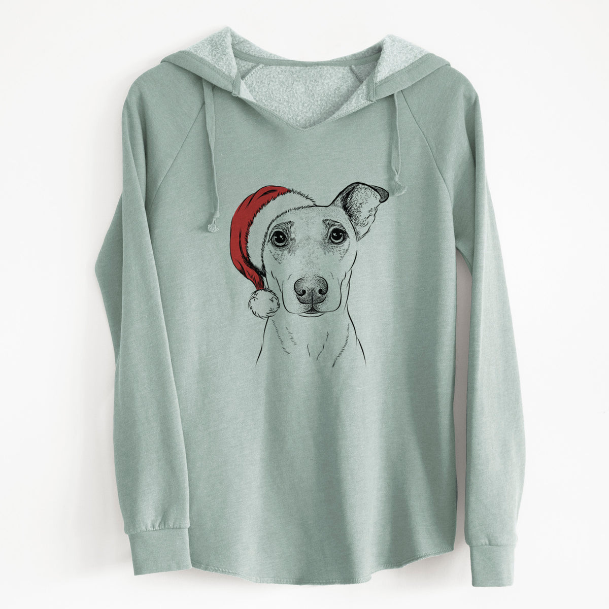 Santa Georgie Rat the Terrier Mix - Cali Wave Hooded Sweatshirt