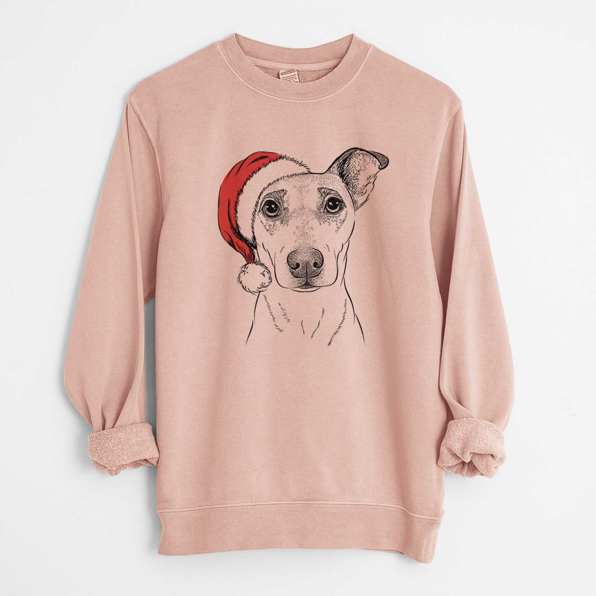 Santa Georgie Rat the Terrier Mix - Unisex Pigment Dyed Crew Sweatshirt