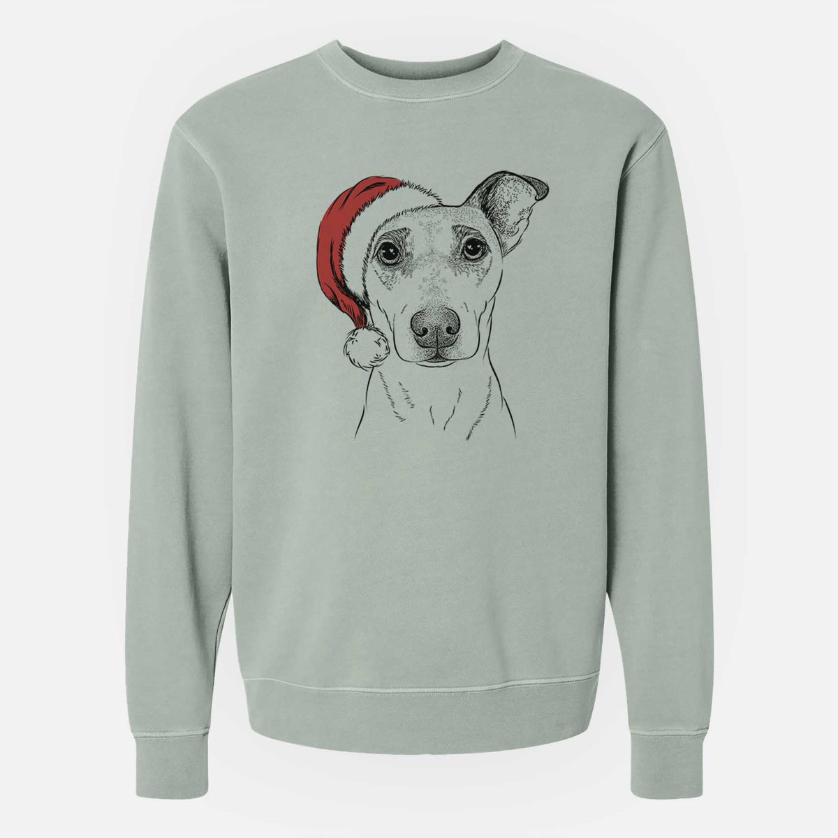 Santa Georgie Rat the Terrier Mix - Unisex Pigment Dyed Crew Sweatshirt