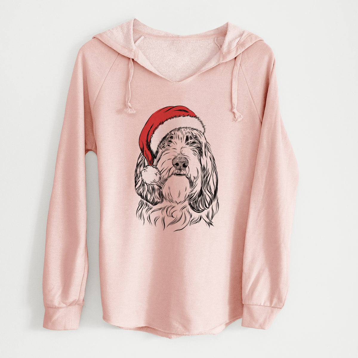 Santa Gerard the Petit Basset Griffon Vendeen - Cali Wave Hooded Sweatshirt