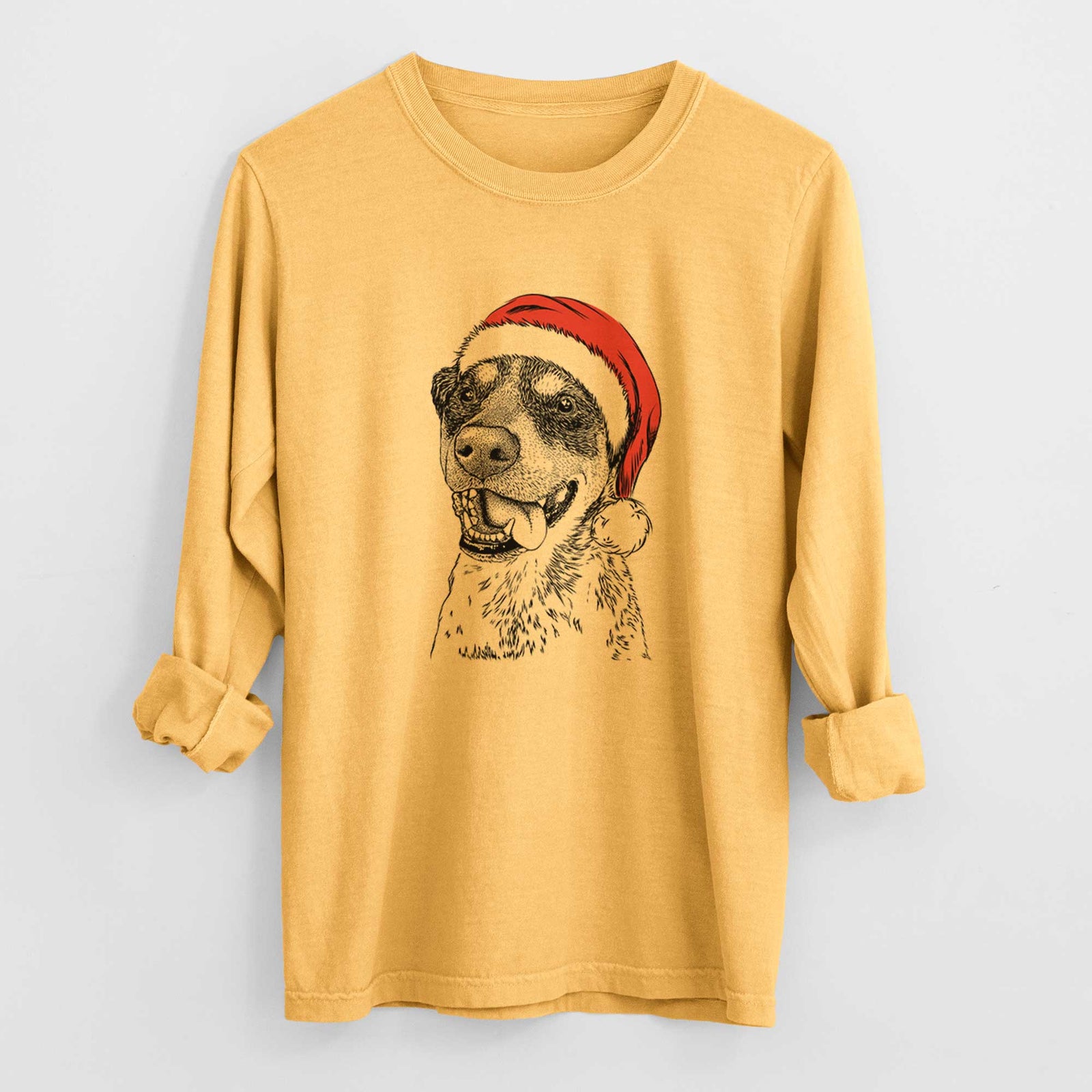 Santa Gerti the Mixed Breed - Heavyweight 100% Cotton Long Sleeve