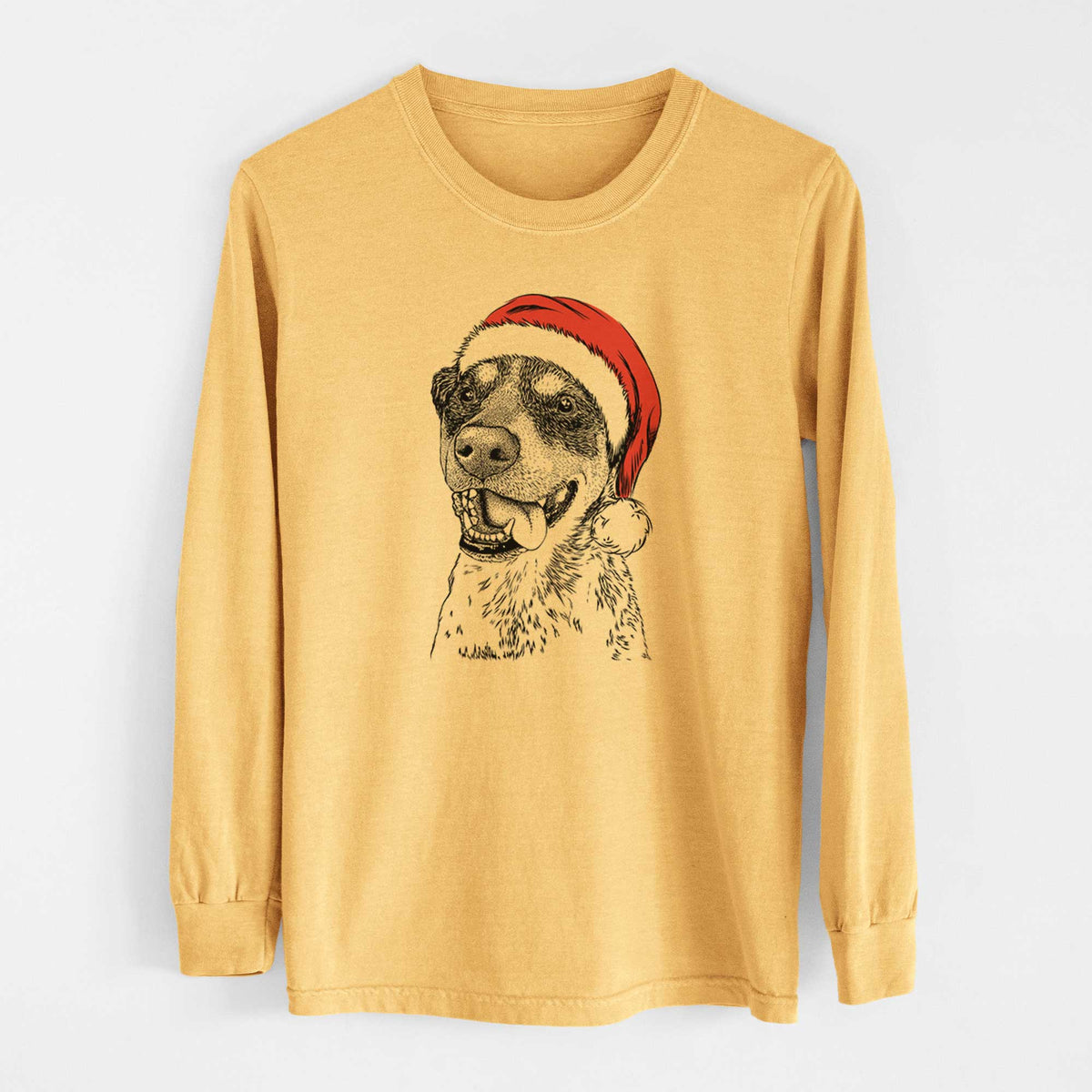 Santa Gerti the Mixed Breed - Heavyweight 100% Cotton Long Sleeve