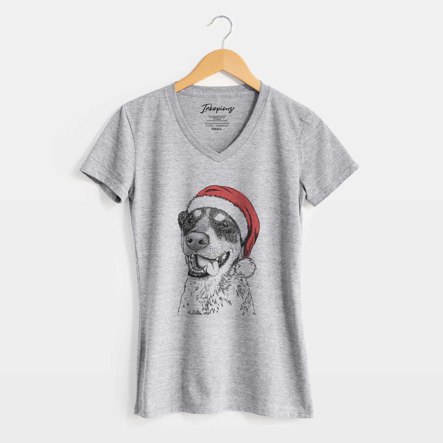 Santa Gerti the Mixed Breed - Women's V-neck Shirt
