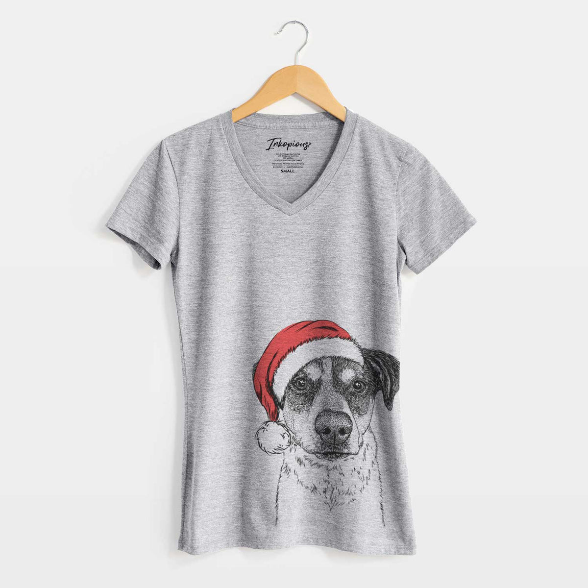Santa Gertrude the Mixed Breed - Women's V-neck Shirt