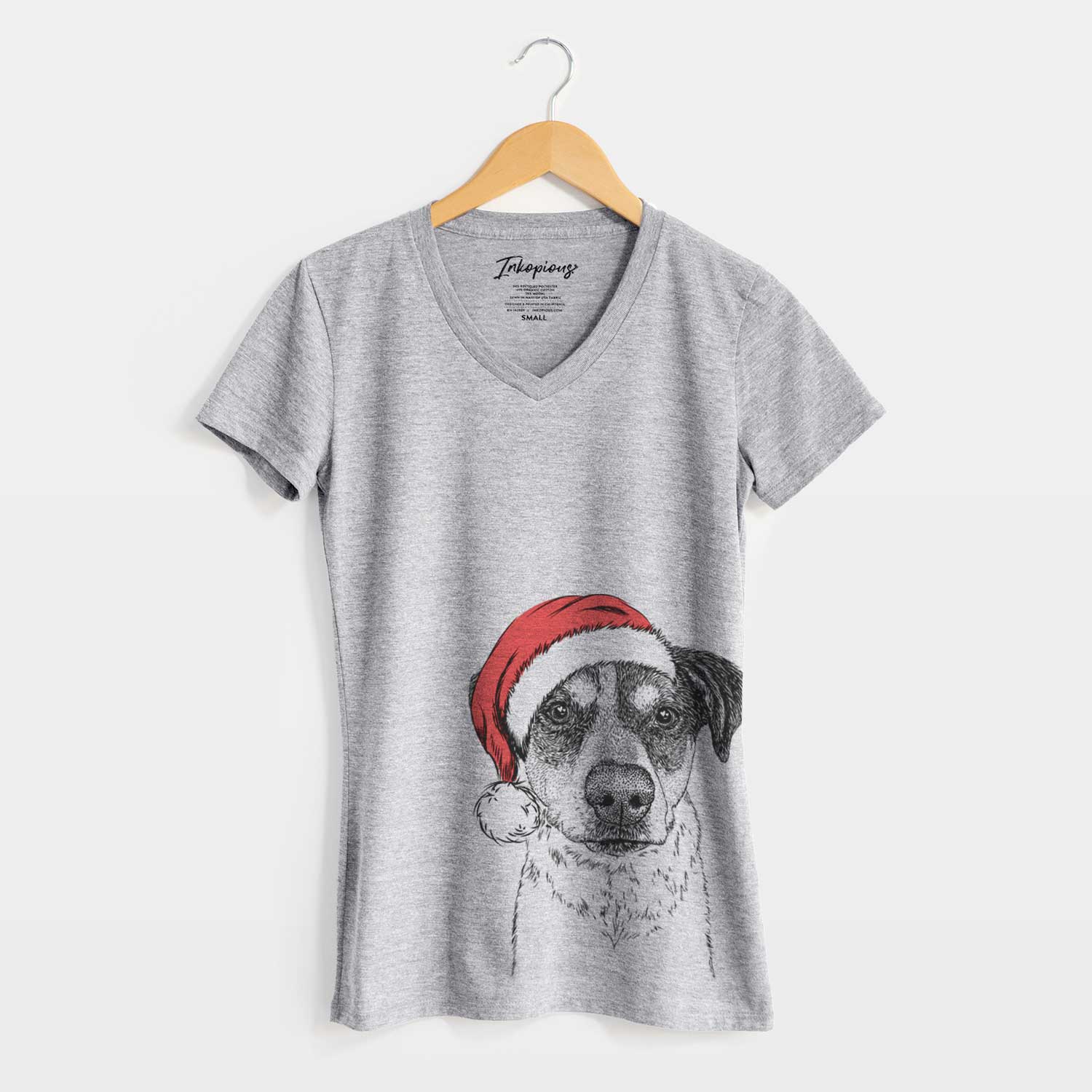 Santa Gertrude the Mixed Breed - Women's V-neck Shirt