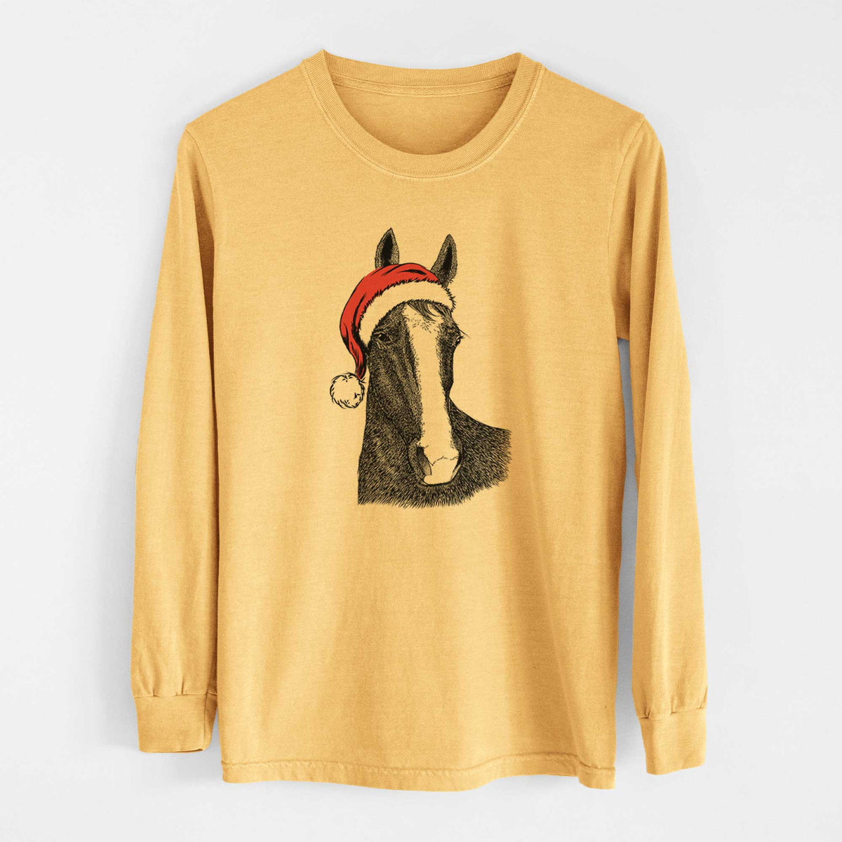 Santa Gibson the Tennessee Walking Horse - Heavyweight 100% Cotton Long Sleeve