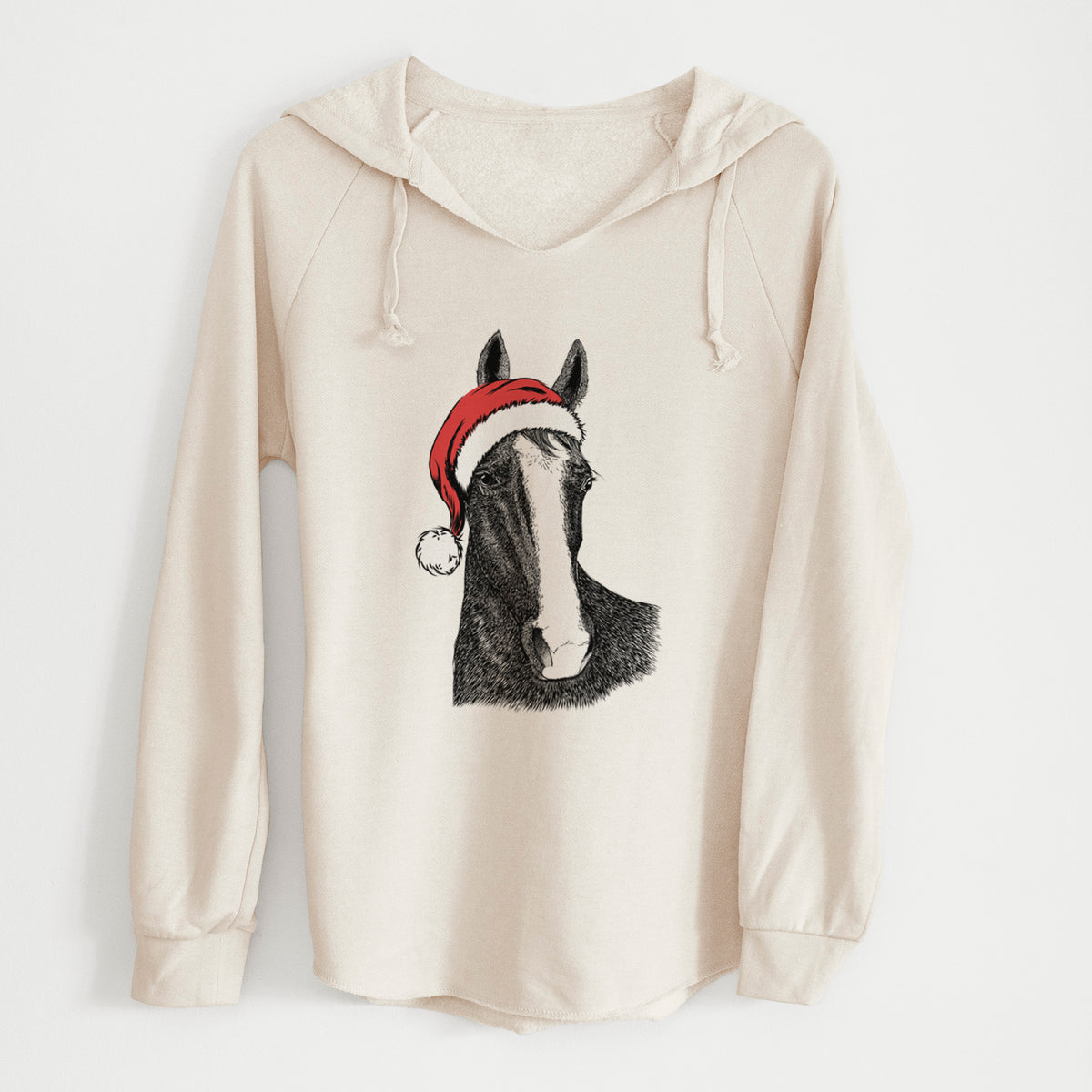 Santa Gibson the Tennessee Walking Horse - Cali Wave Hooded Sweatshirt