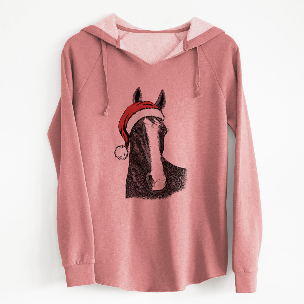 Santa Gibson the Tennessee Walking Horse - Cali Wave Hooded Sweatshirt