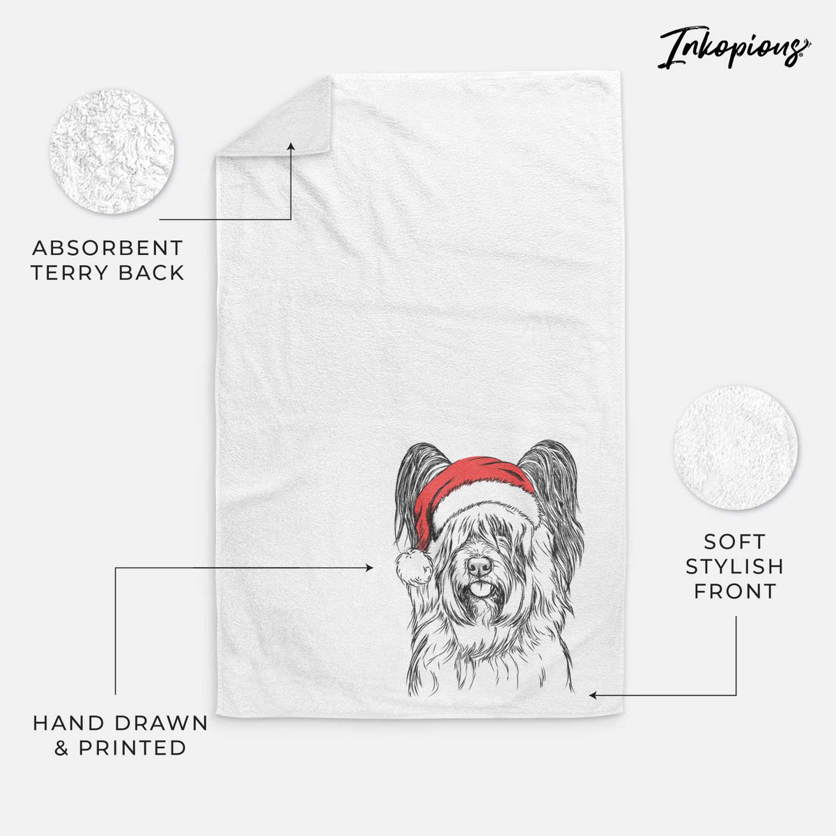 Gideon the Skye Terrier Decorative Hand Towel