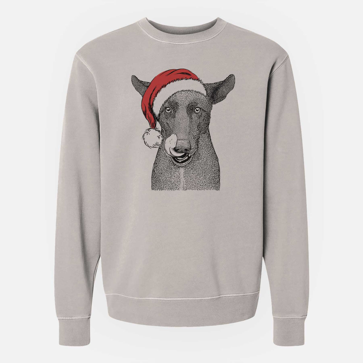 Santa Gidget the Mexican Street Dog - Unisex Pigment Dyed Crew Sweatshirt