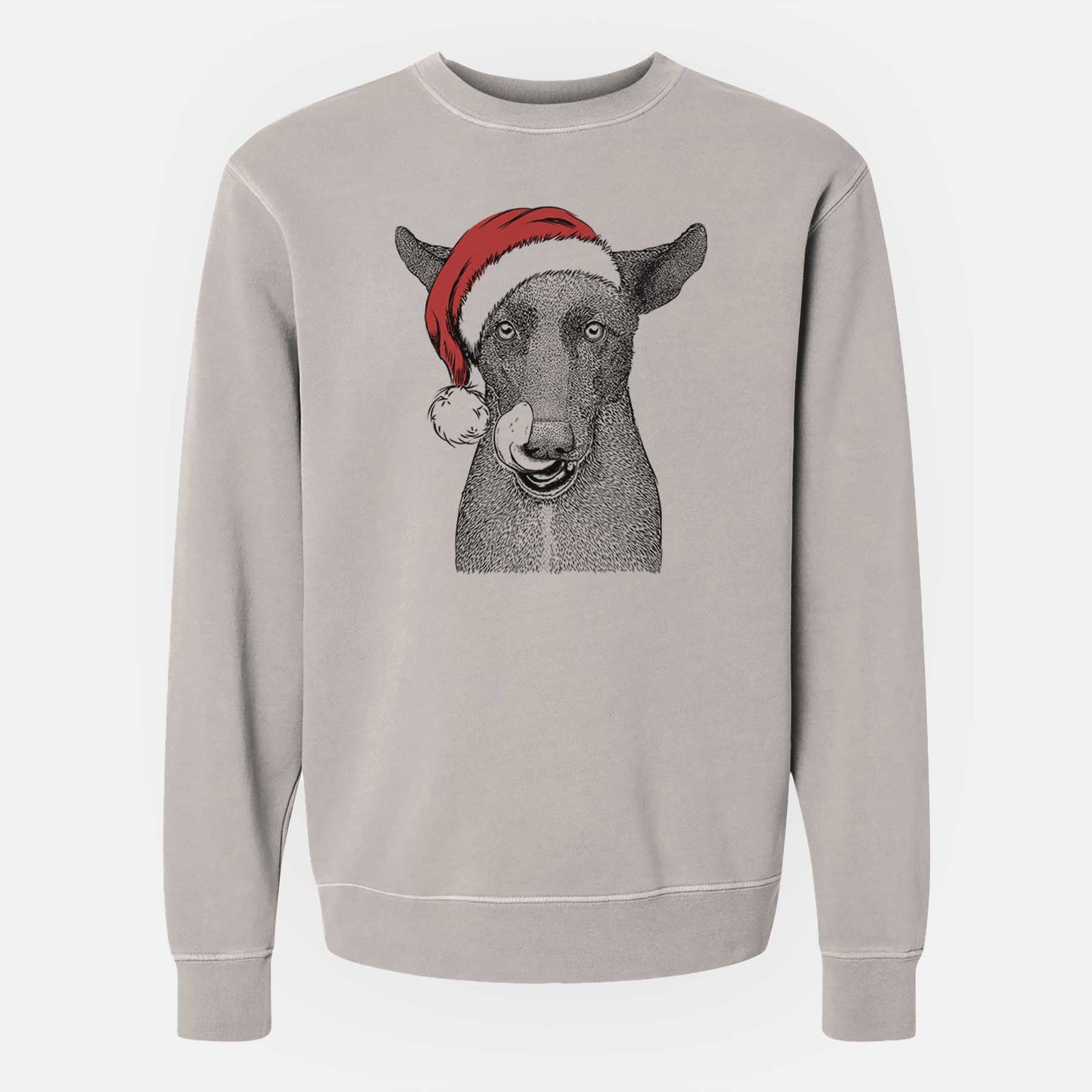 Santa Gidget the Mexican Street Dog - Unisex Pigment Dyed Crew Sweatshirt