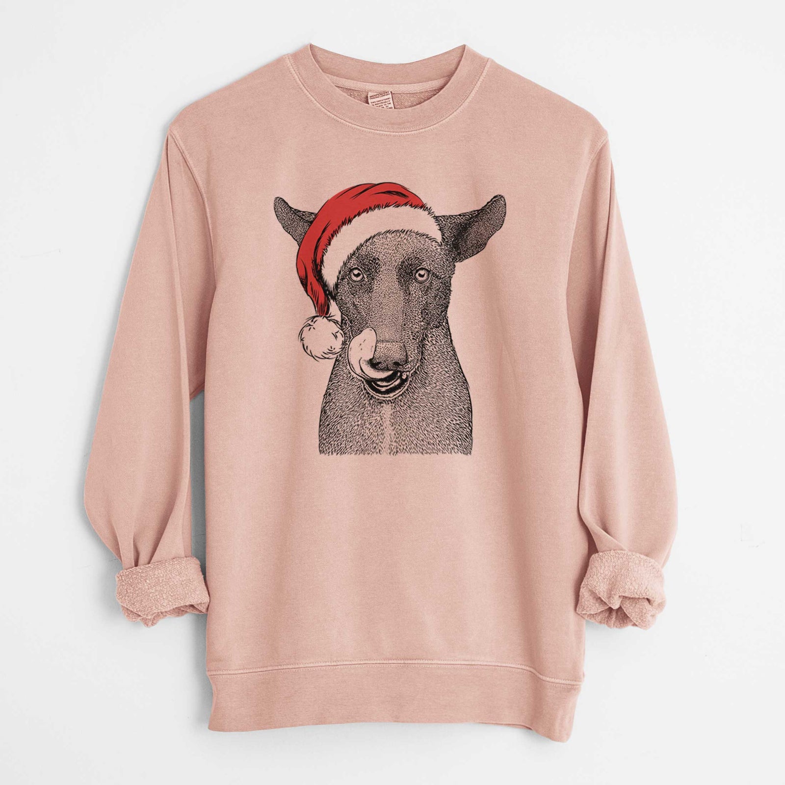 Santa Gidget the Mexican Street Dog - Unisex Pigment Dyed Crew Sweatshirt
