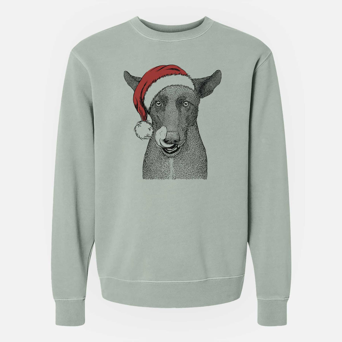 Santa Gidget the Mexican Street Dog - Unisex Pigment Dyed Crew Sweatshirt