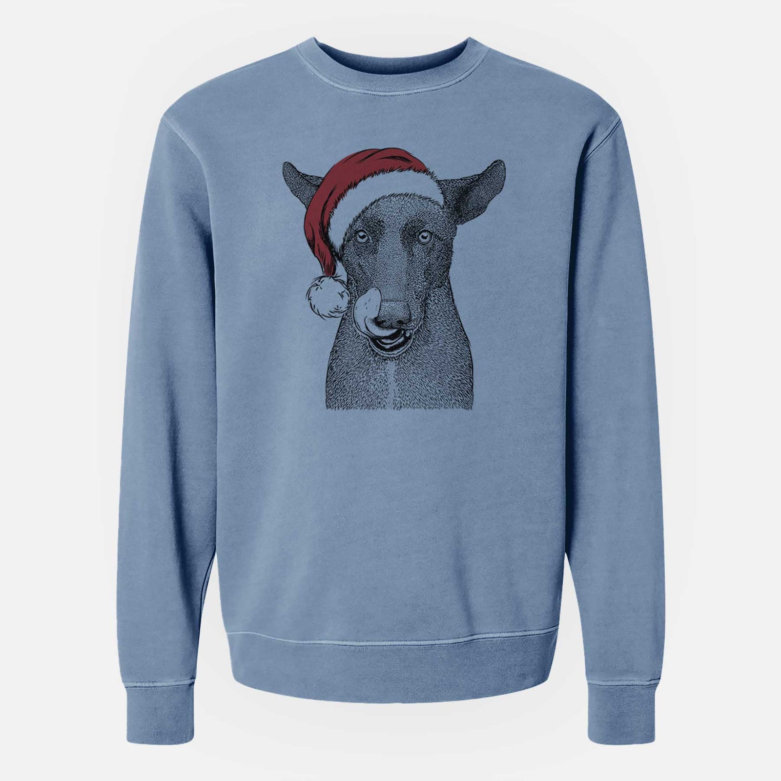Santa Gidget the Mexican Street Dog - Unisex Pigment Dyed Crew Sweatshirt