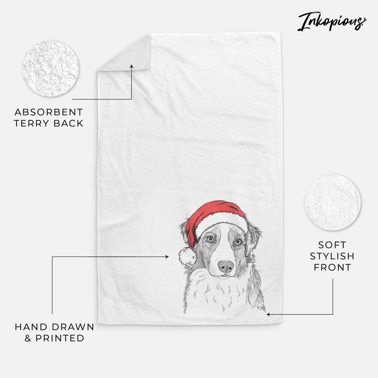 Ginger the Australian Shepherd Decorative Hand Towel