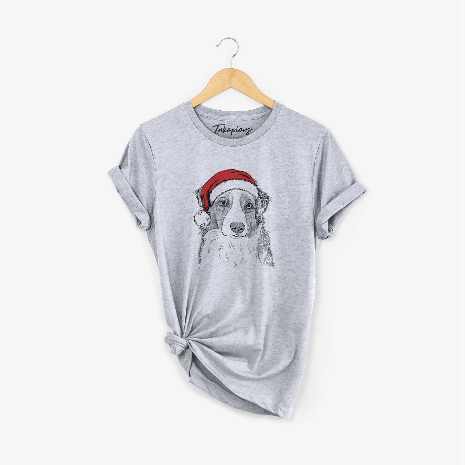 Santa Ginger the Australian Shepherd - Unisex Crewneck