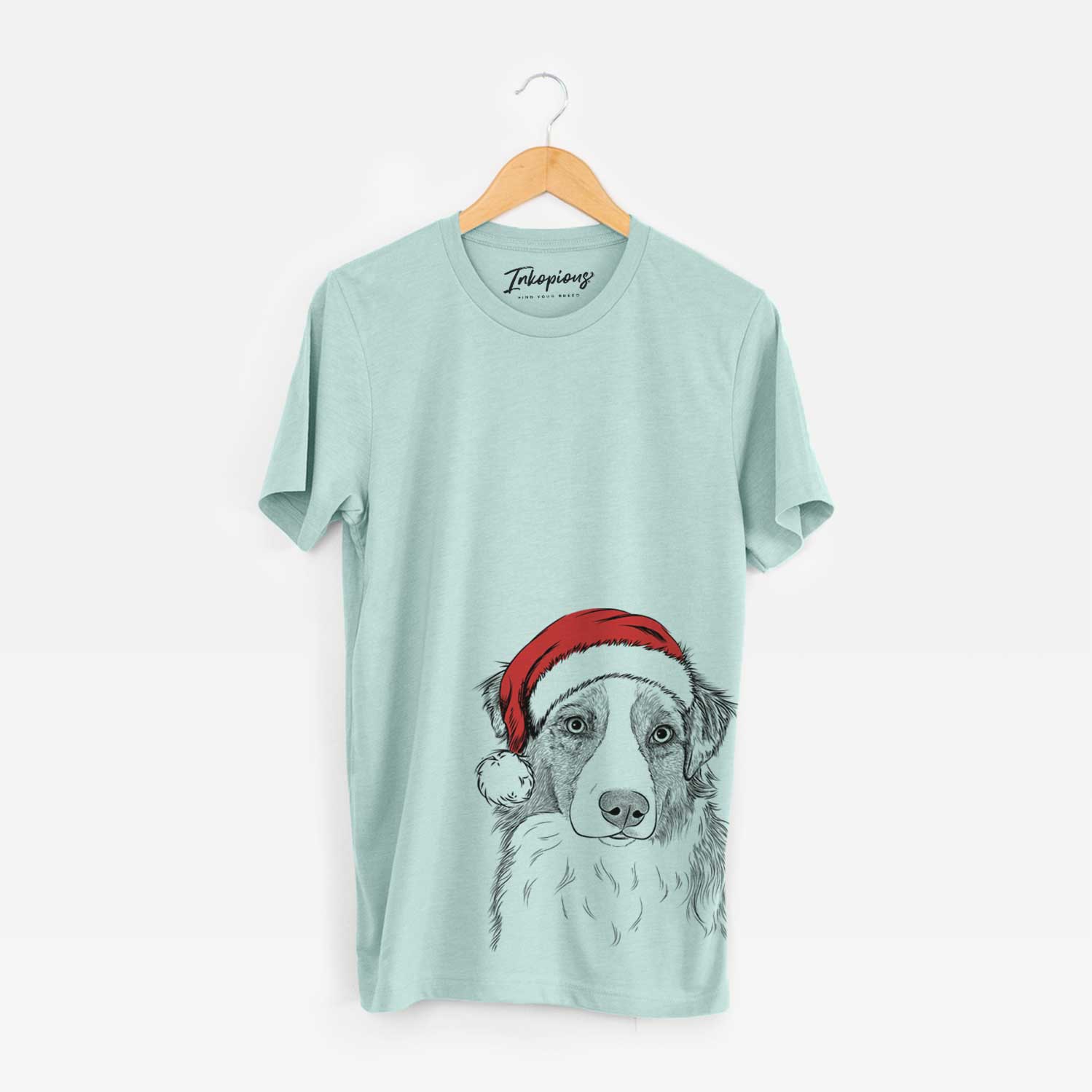 Santa Ginger the Australian Shepherd - Unisex Crewneck