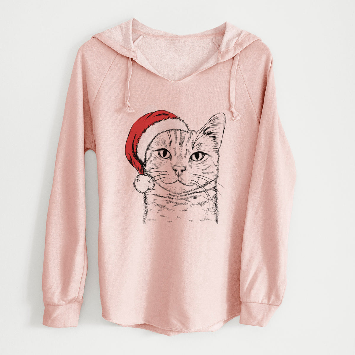 Santa Ginger Tom the Tabby Cat - Cali Wave Hooded Sweatshirt