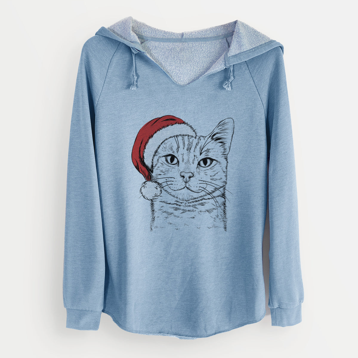 Santa Ginger Tom the Tabby Cat - Cali Wave Hooded Sweatshirt