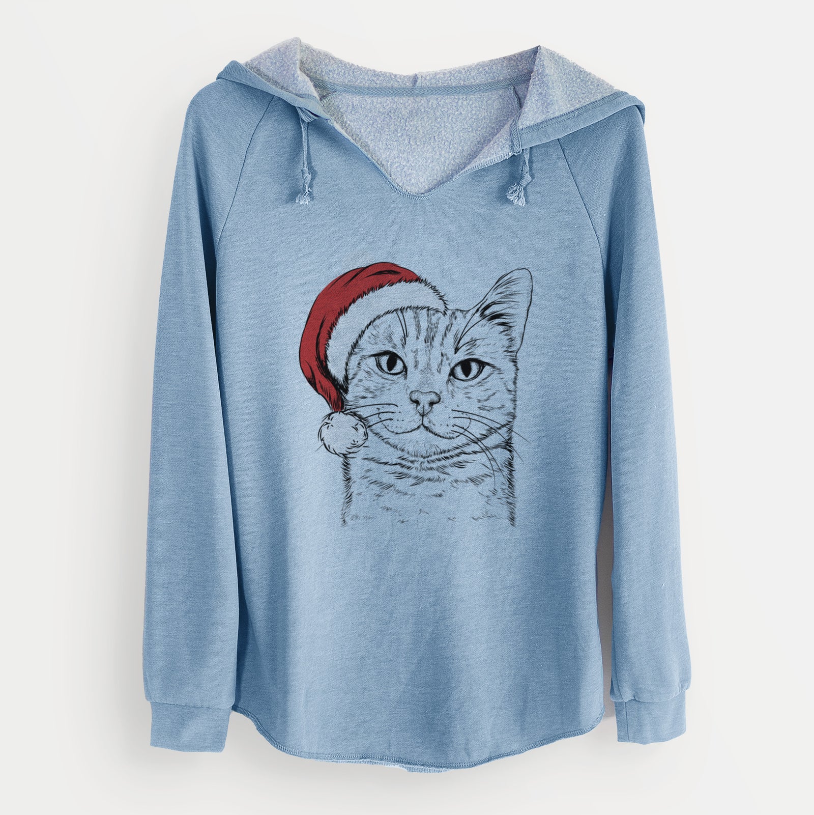 Santa Ginger Tom the Tabby Cat - Cali Wave Hooded Sweatshirt