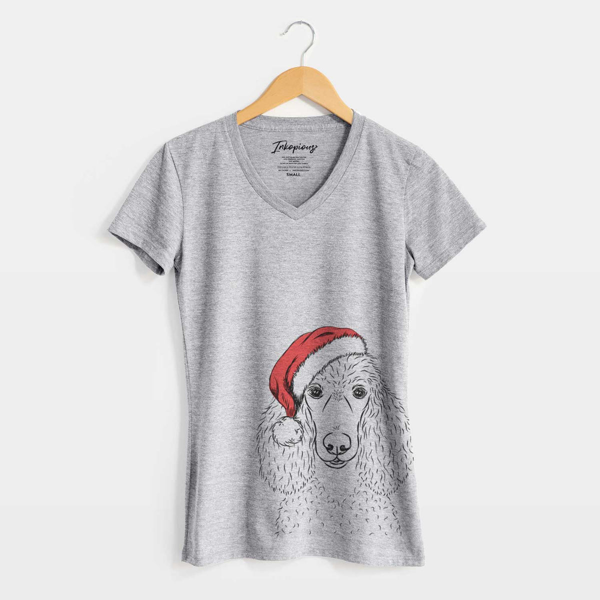 Santa Giovanni the Poodle - Women's V-neck Shirt