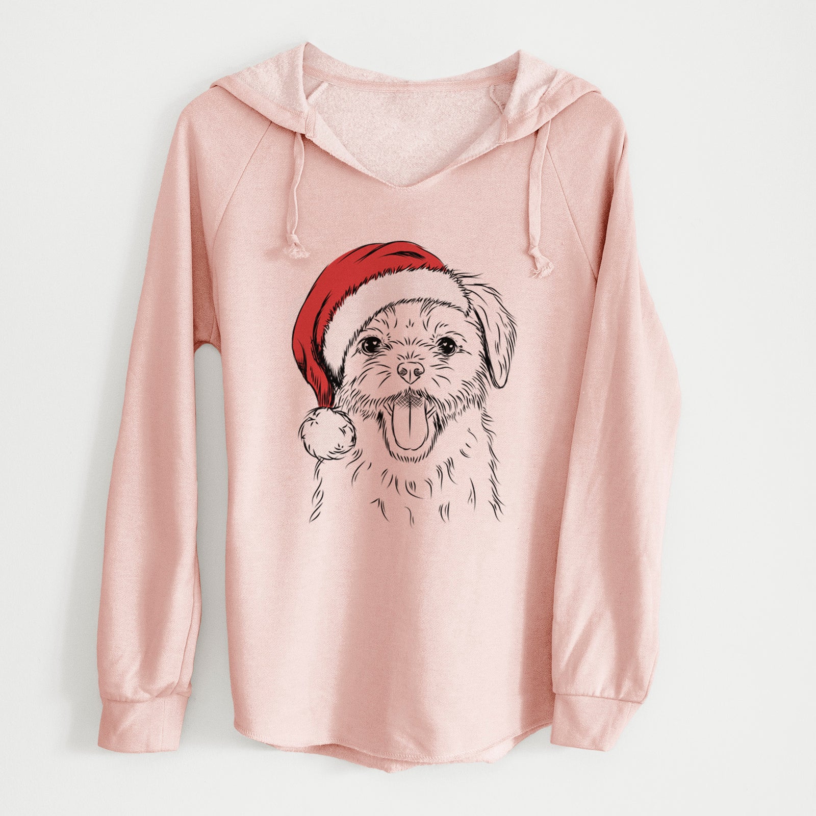 Santa Gizmo the Maltese - Cali Wave Hooded Sweatshirt