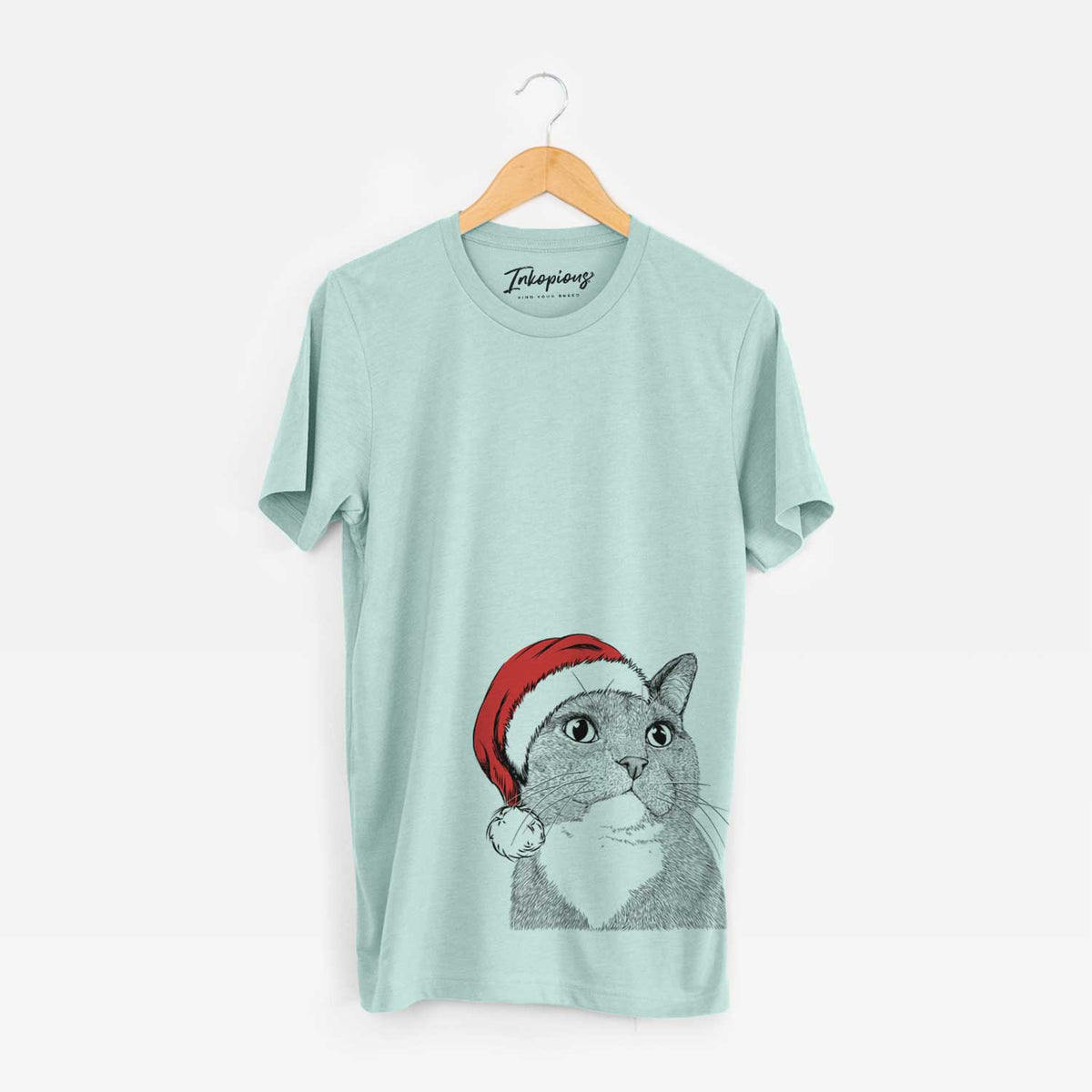 Santa Gizmo the Grey Cat - Unisex Crewneck