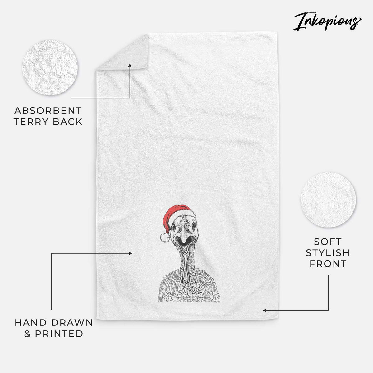 Gobble the Turkey Decorative Hand Towel