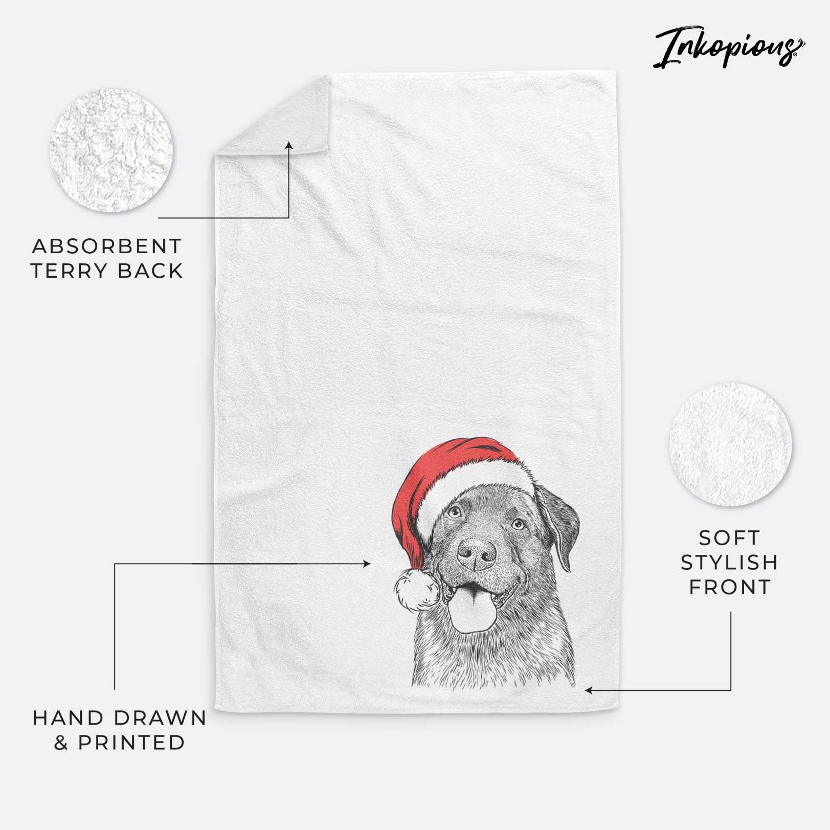 Gonzo the Chocolate Lab Decorative Hand Towel