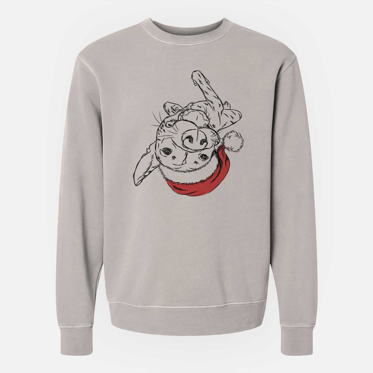 Santa Goose the Mixed Breed - Unisex Pigment Dyed Crew Sweatshirt