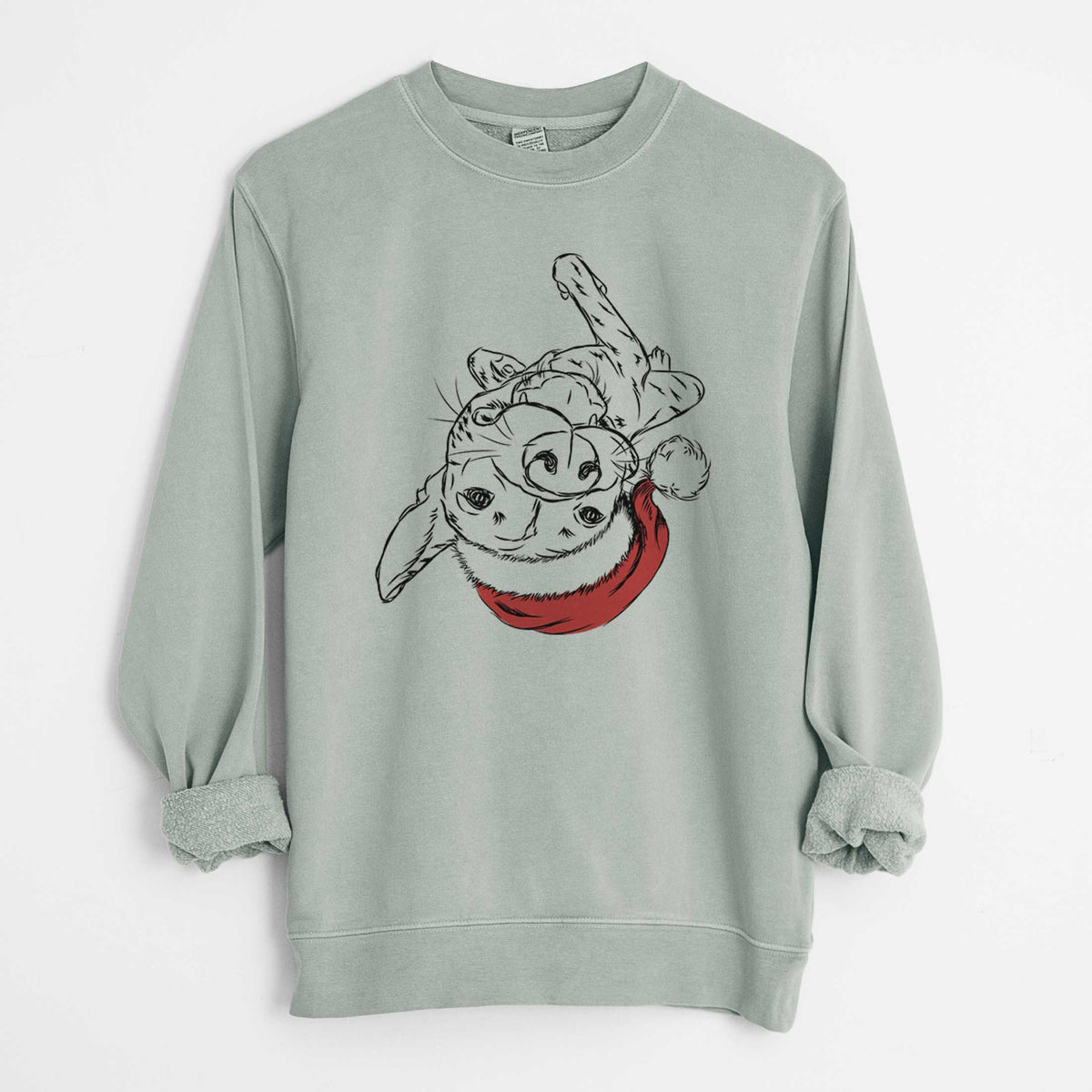 Santa Goose the Mixed Breed - Unisex Pigment Dyed Crew Sweatshirt