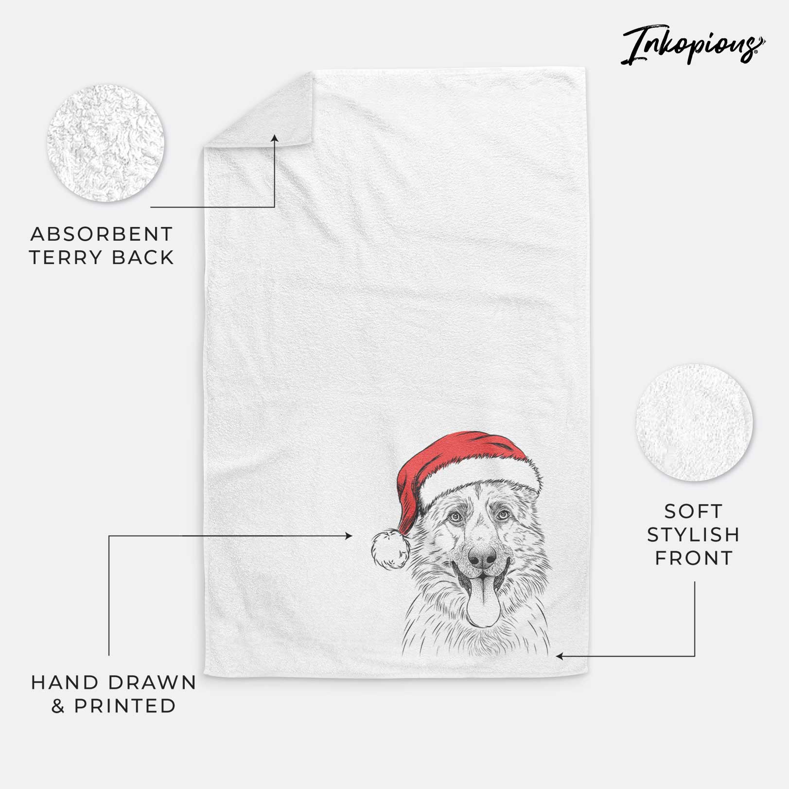 Grace the German Shepherd Decorative Hand Towel