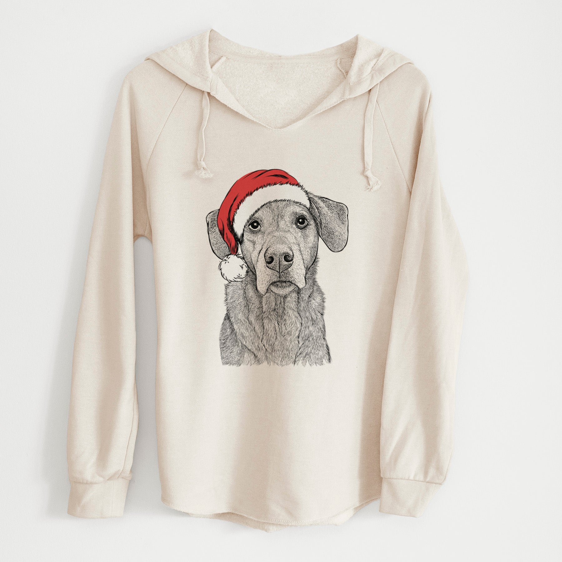 Santa Gravy the Plott Hound Beagle Mix - Cali Wave Hooded Sweatshirt