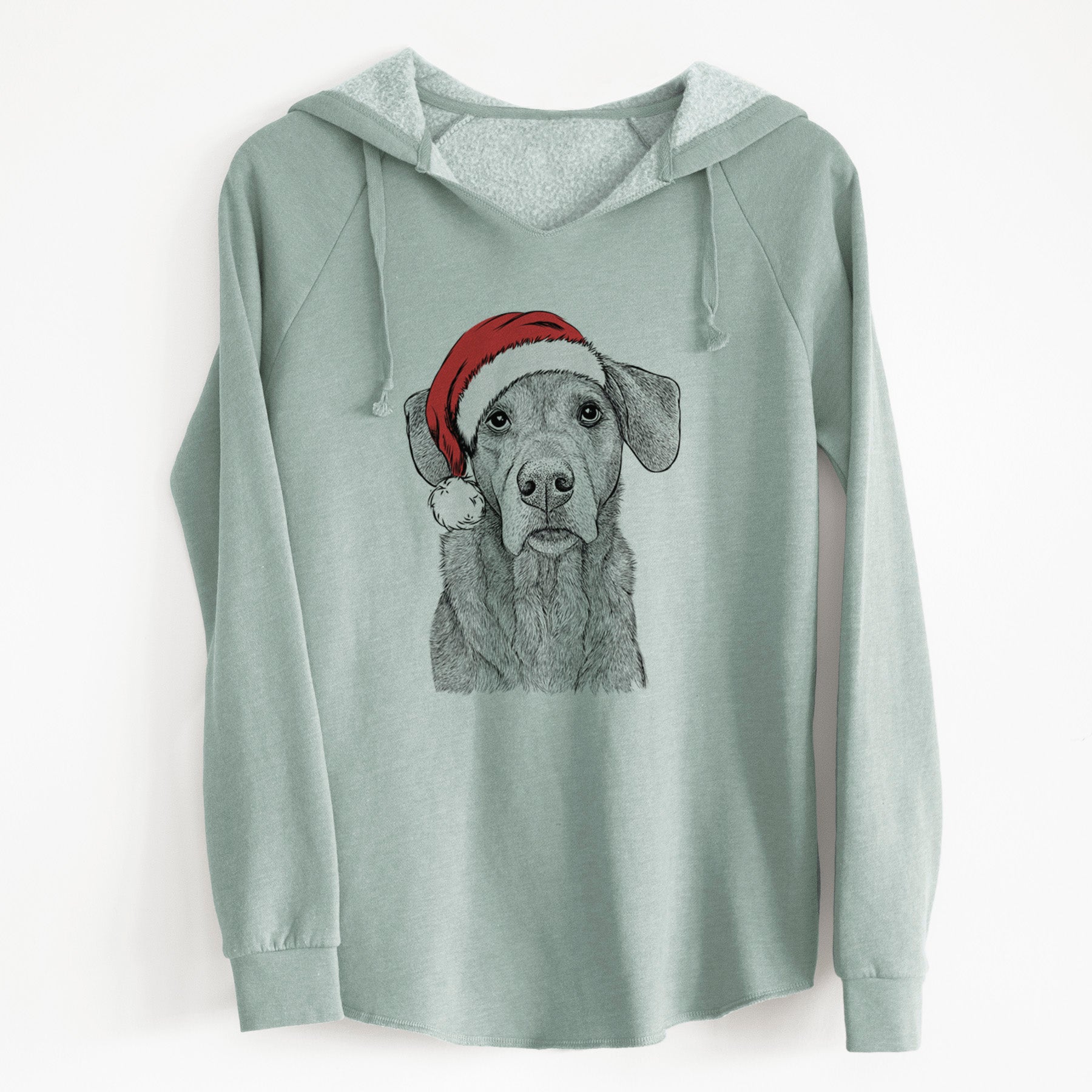 Santa Gravy the Plott Hound Beagle Mix - Cali Wave Hooded Sweatshirt