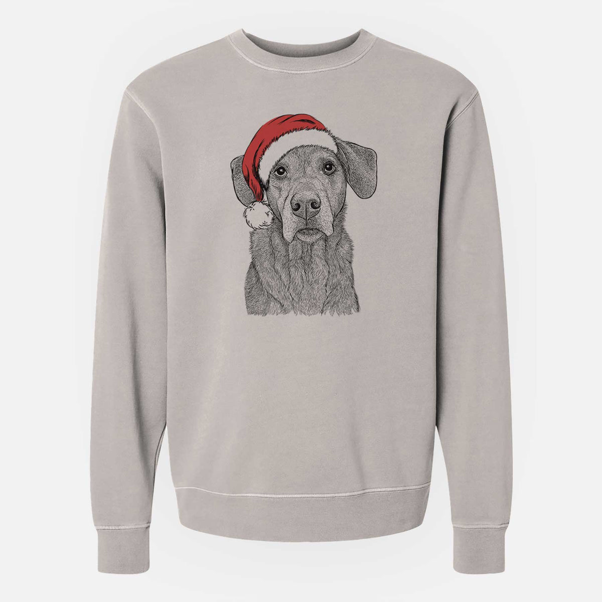 Santa Gravy the Plott Hound Beagle Mix - Unisex Pigment Dyed Crew Sweatshirt