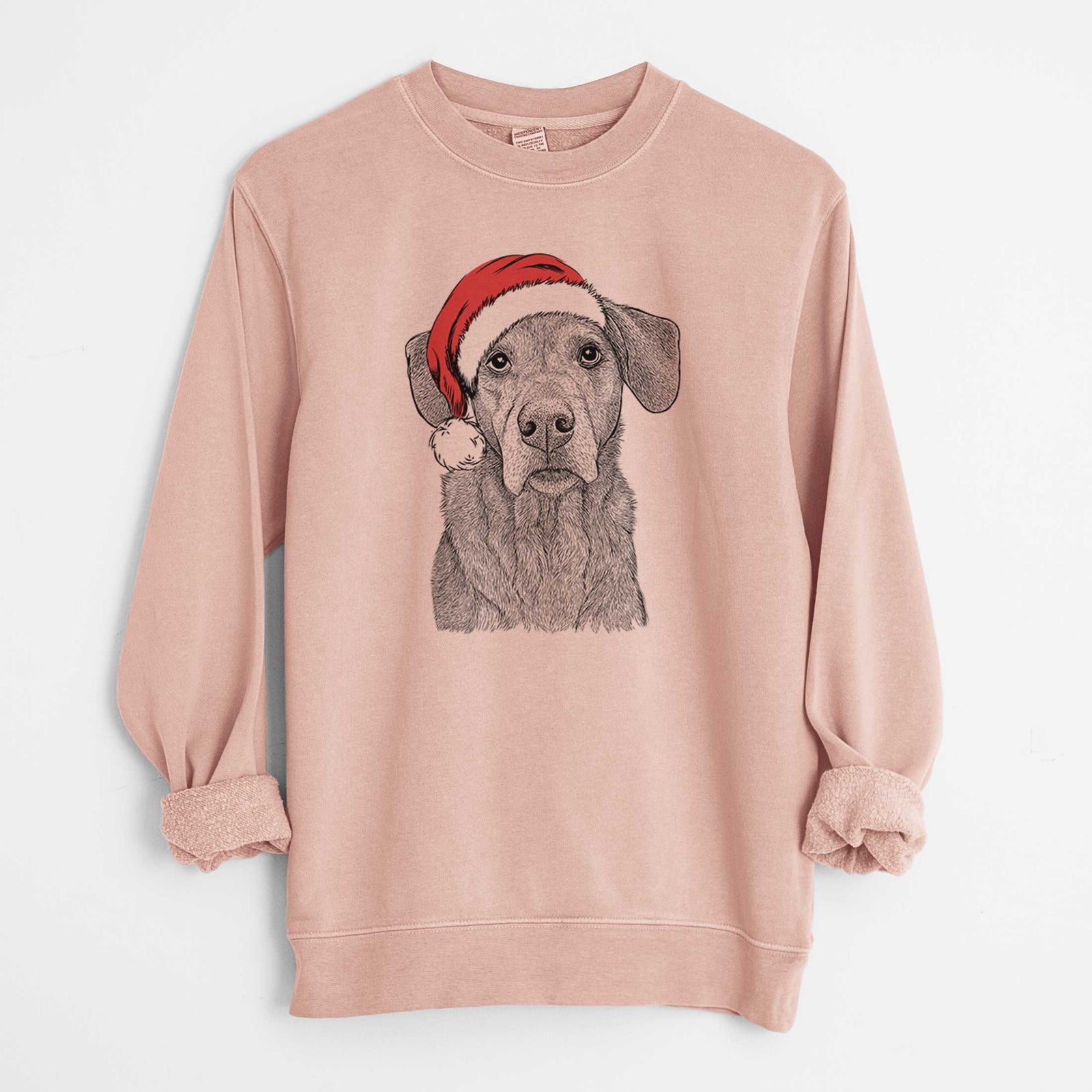 Santa Gravy the Plott Hound Beagle Mix - Unisex Pigment Dyed Crew Sweatshirt
