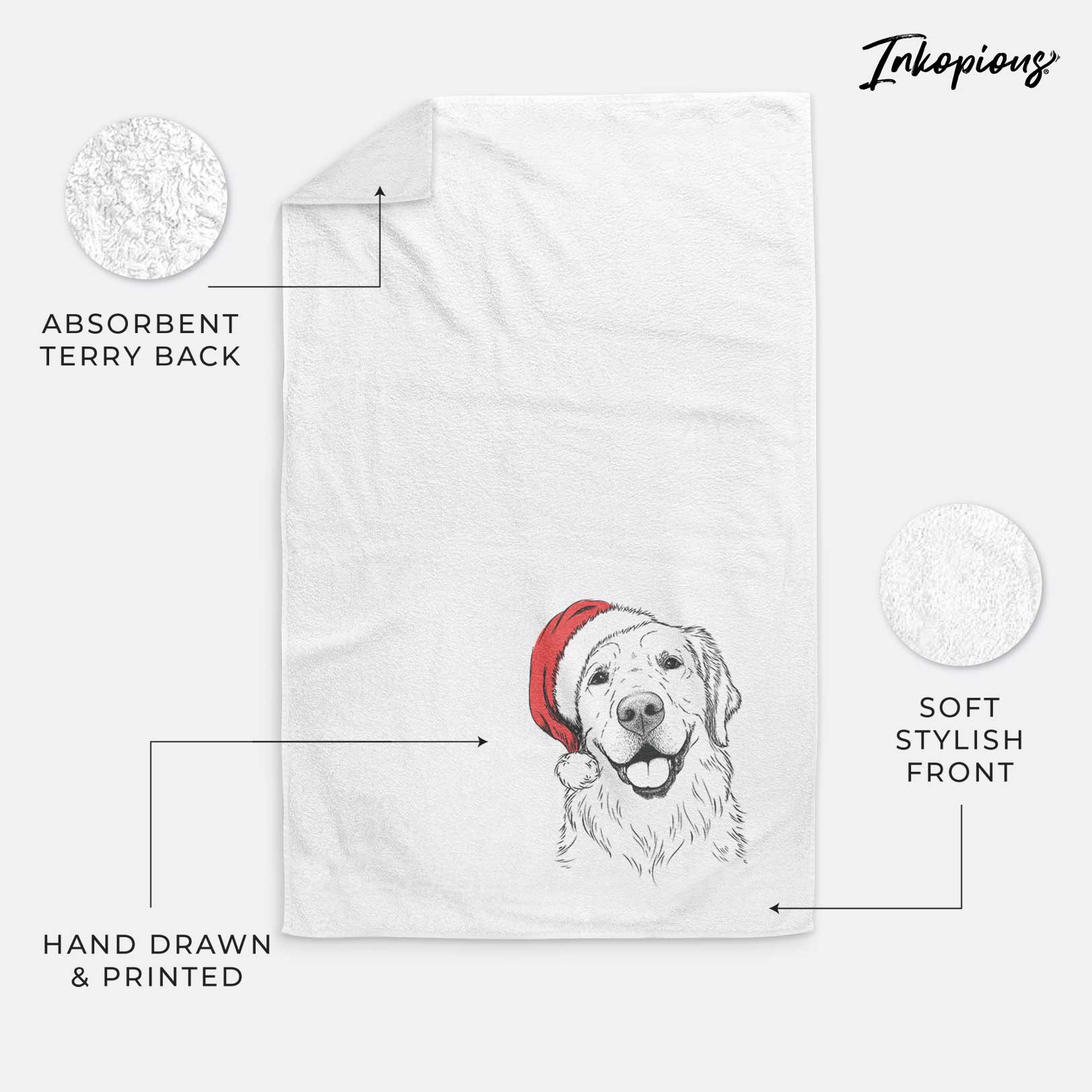 Griffin the Golden Retriever Decorative Hand Towel