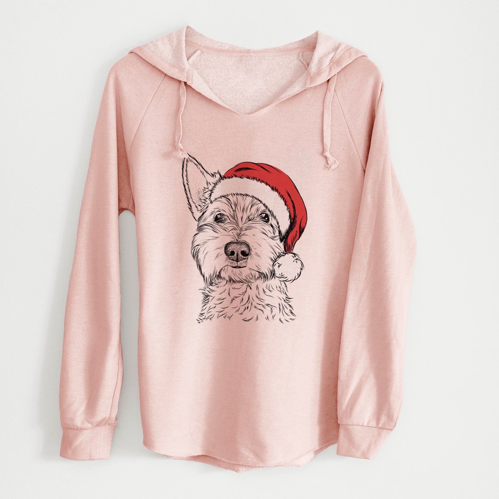 Santa Grizel the West Highland Terrier - Cali Wave Hooded Sweatshirt