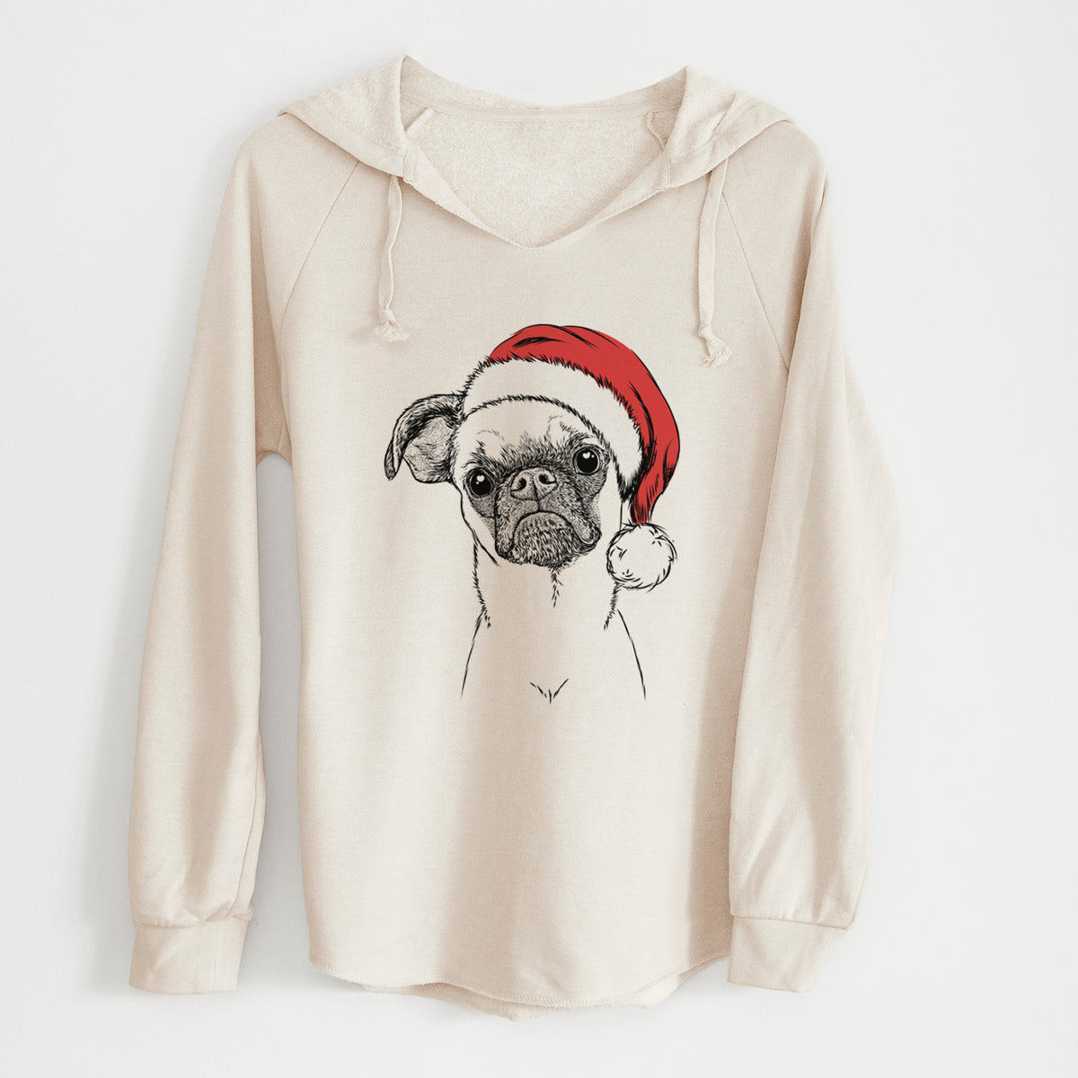 Santa Groot the Brussels Griffon - Cali Wave Hooded Sweatshirt