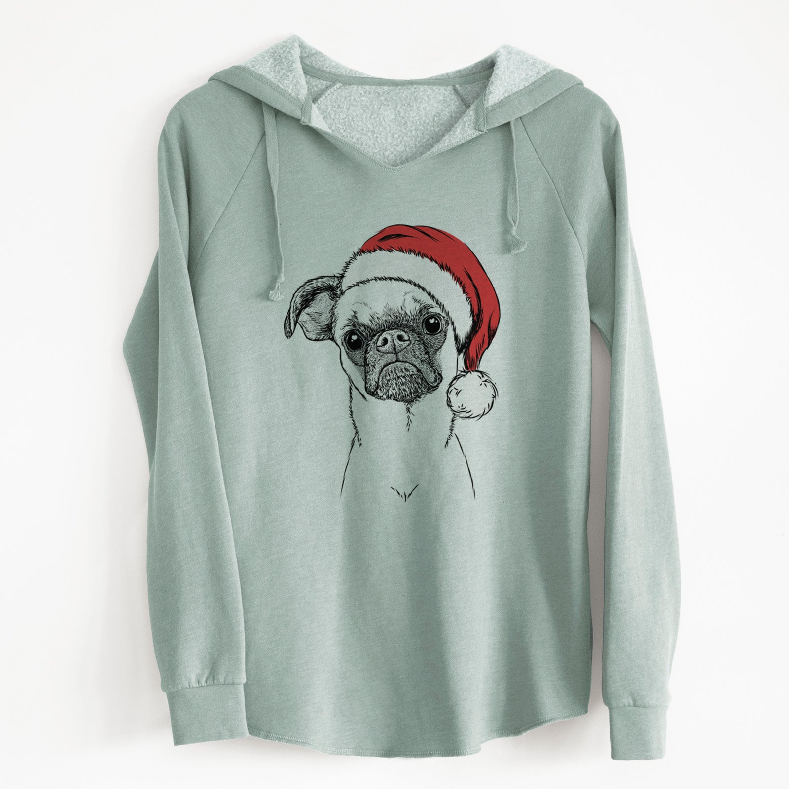 Santa Groot the Brussels Griffon - Cali Wave Hooded Sweatshirt