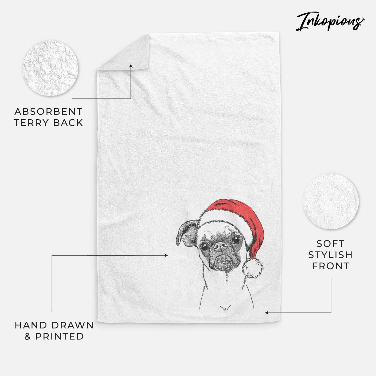 Groot the Brussels Griffon Decorative Hand Towel