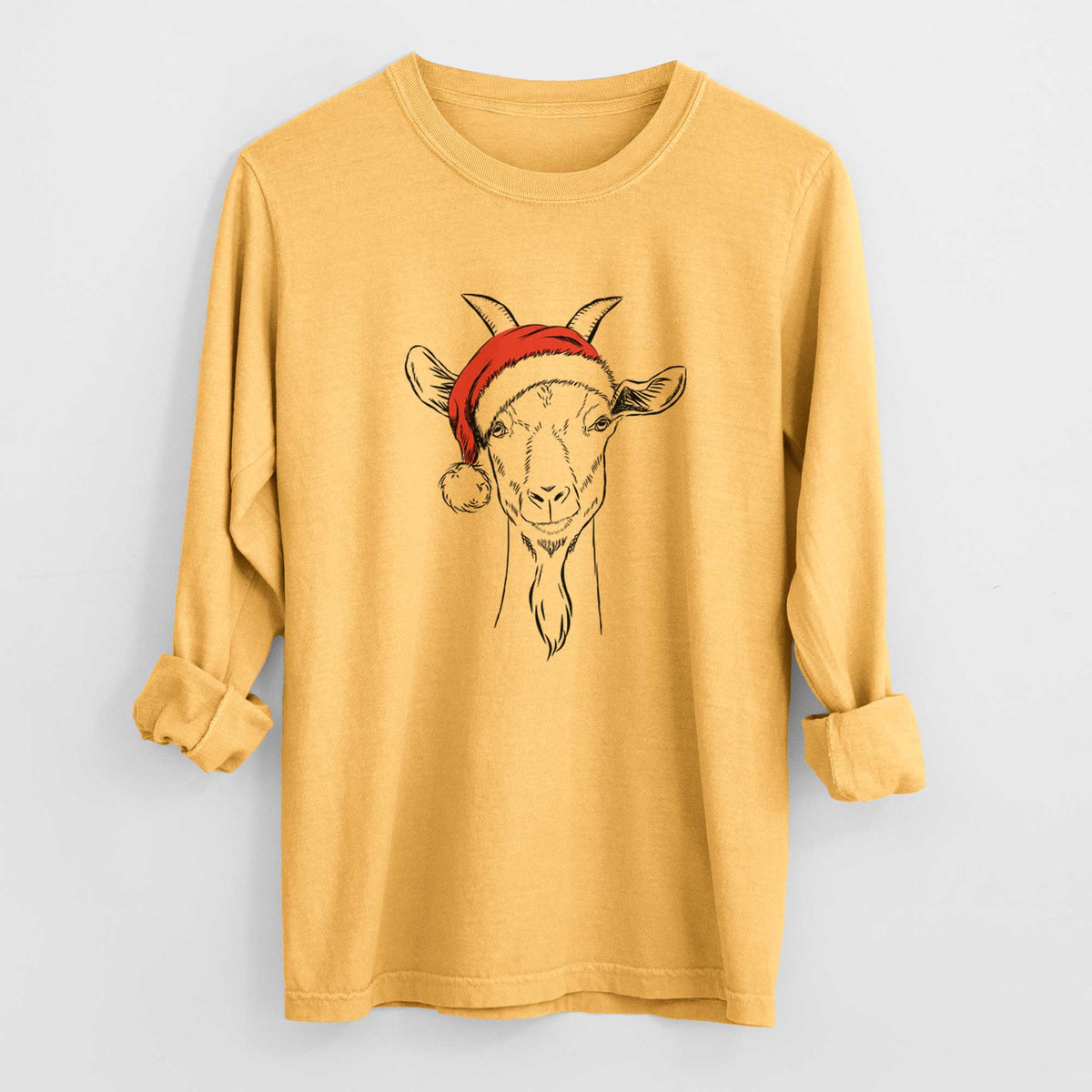 Santa Gunnar the Goat - Heavyweight 100% Cotton Long Sleeve