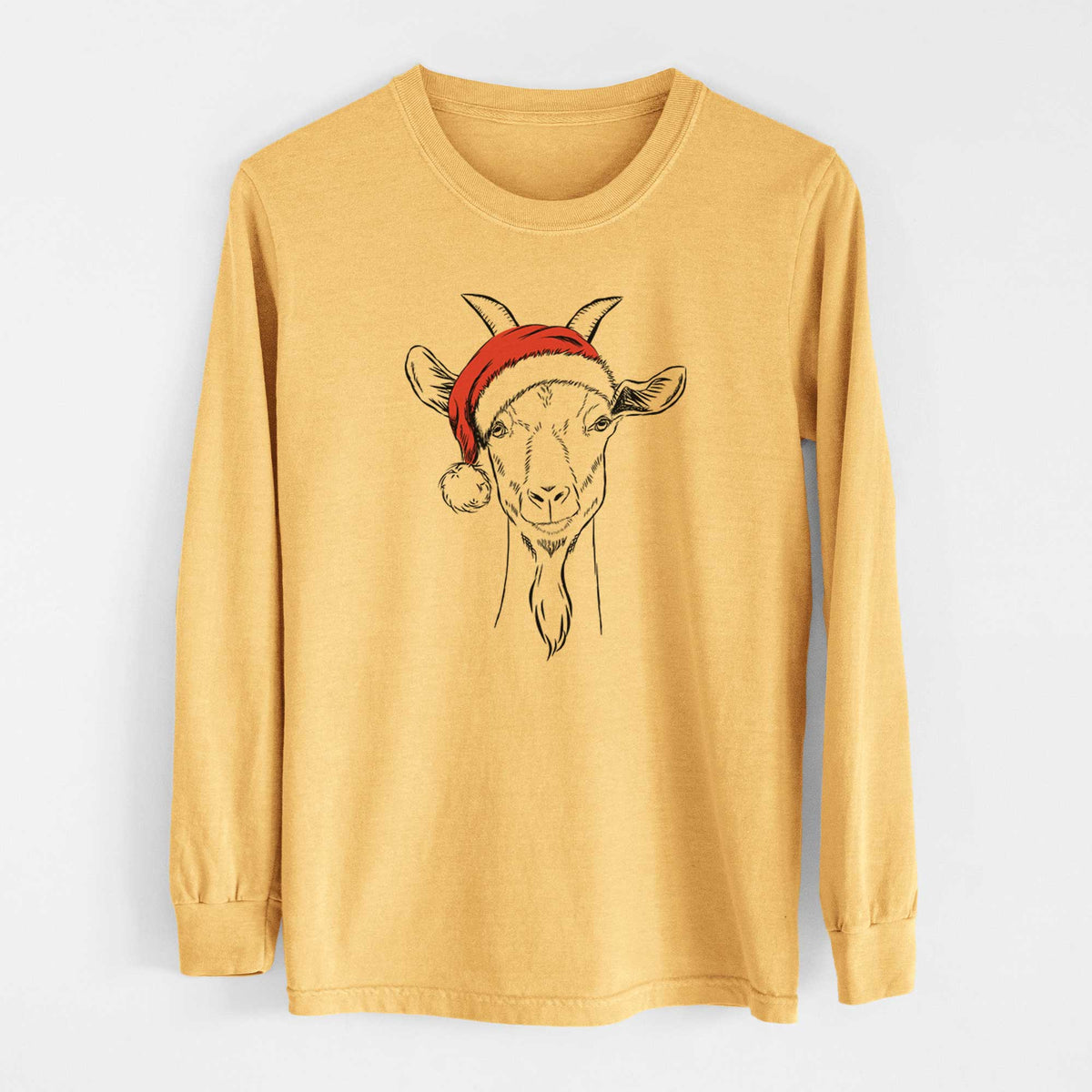 Santa Gunnar the Goat - Heavyweight 100% Cotton Long Sleeve
