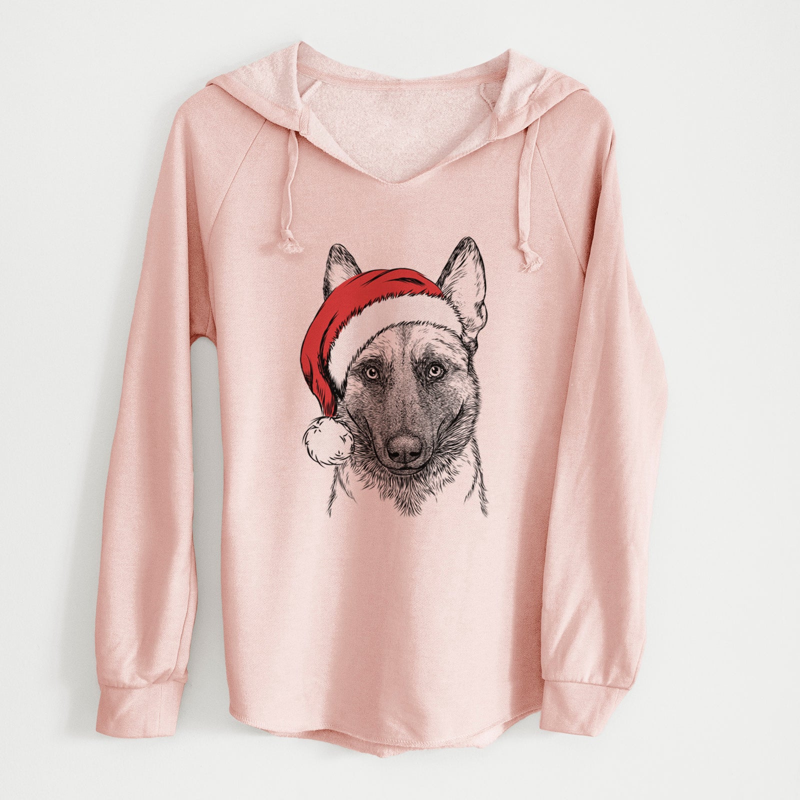 Santa Gunther the Belgian Malinois - Cali Wave Hooded Sweatshirt