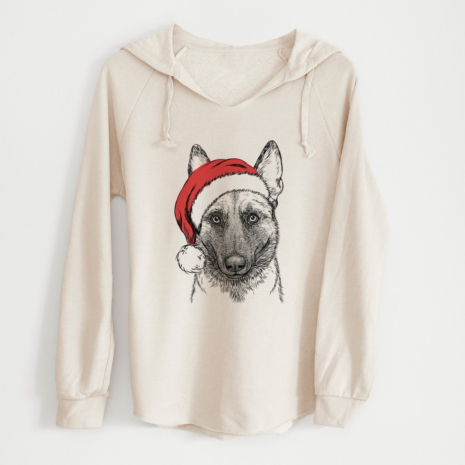 Santa Gunther the Belgian Malinois - Cali Wave Hooded Sweatshirt