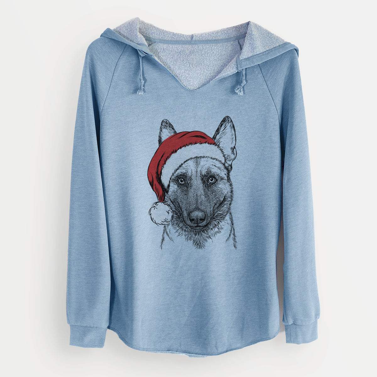 Santa Gunther the Belgian Malinois - Cali Wave Hooded Sweatshirt