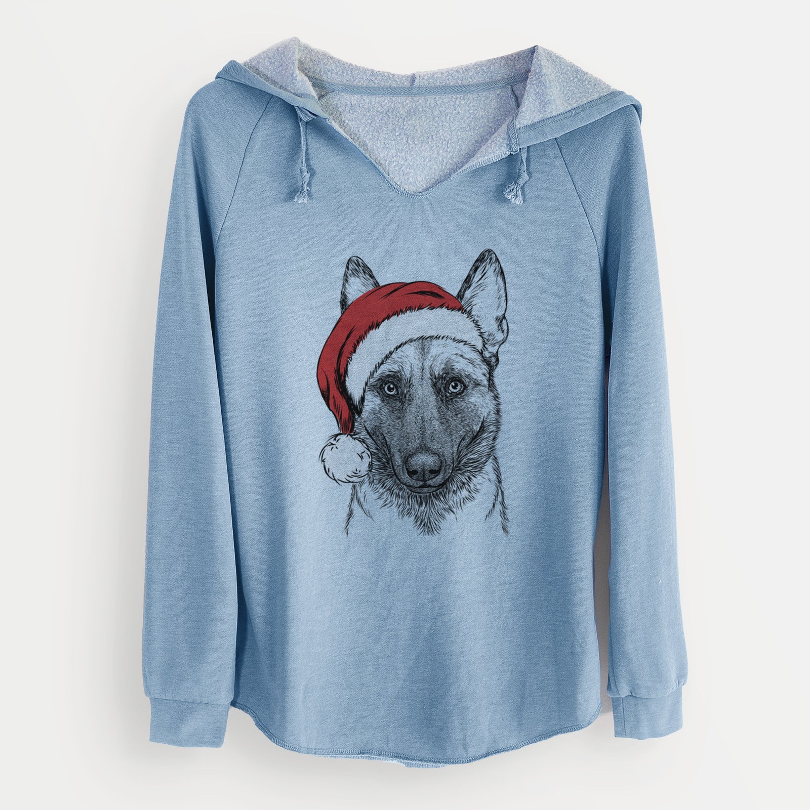 Santa Gunther the Belgian Malinois - Cali Wave Hooded Sweatshirt