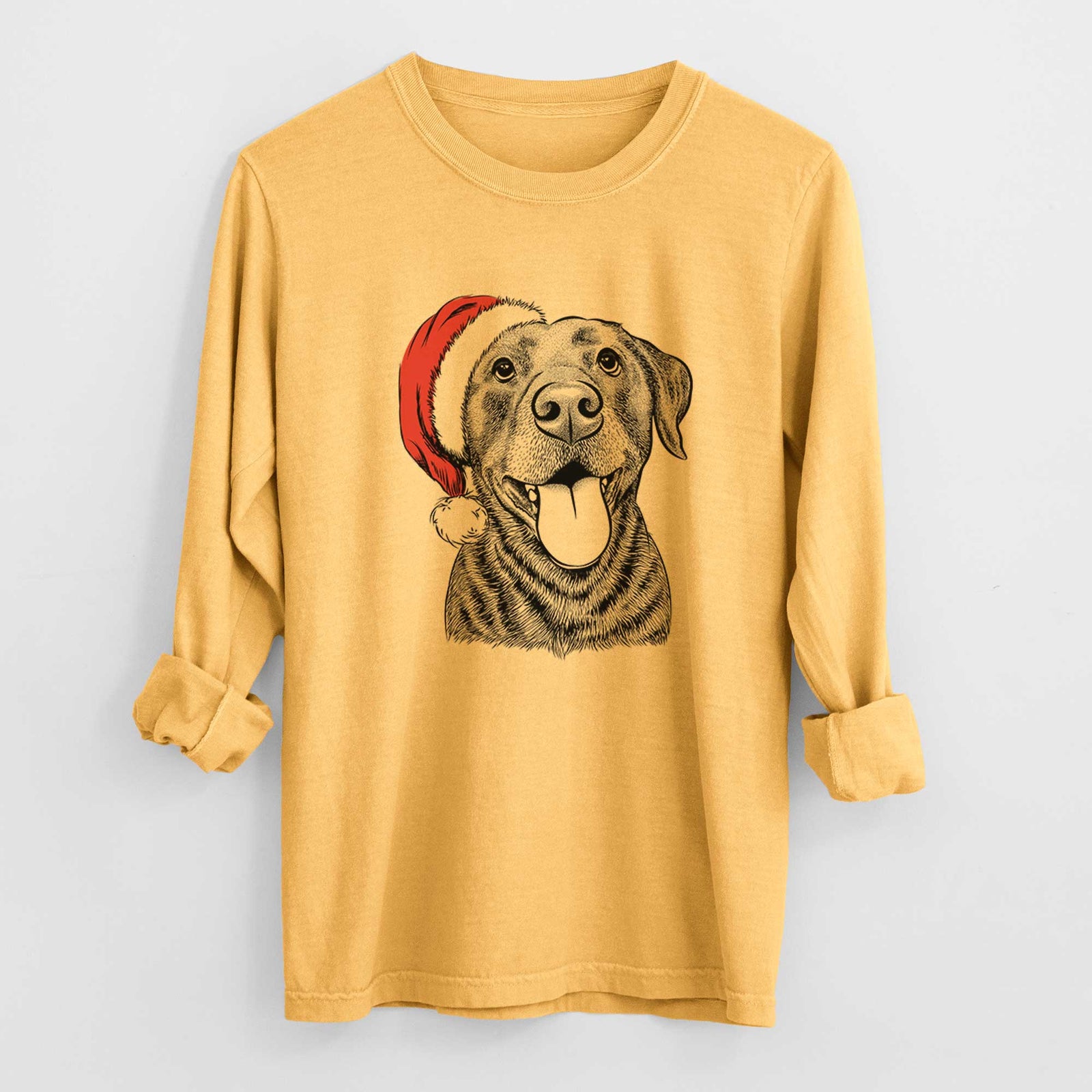 Santa Gwen the Labrador Retriever - Heavyweight 100% Cotton Long Sleeve