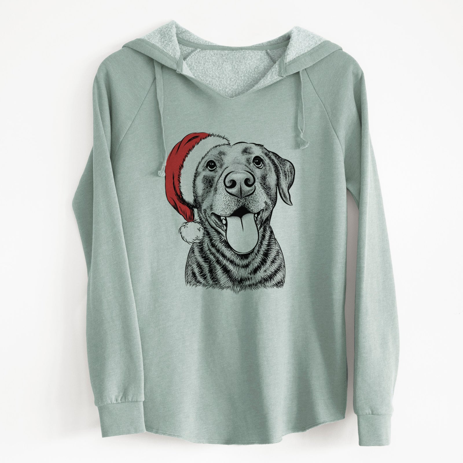 Santa Gwen the Labrador Retriever - Cali Wave Hooded Sweatshirt